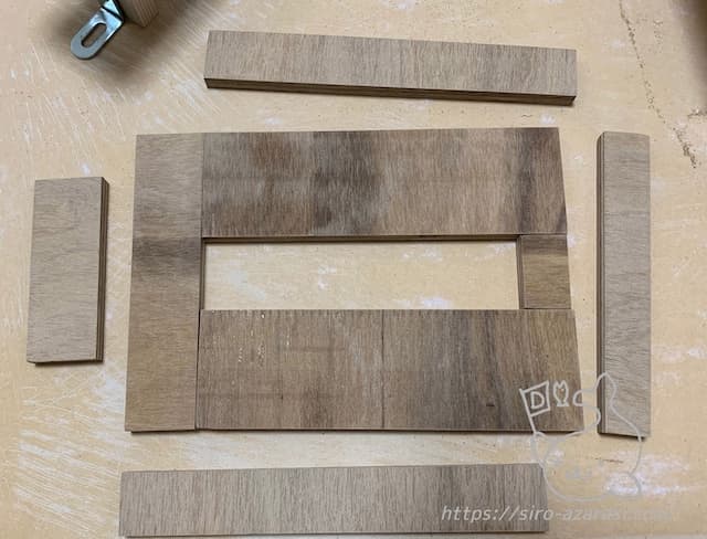 木工バイスの材料カット