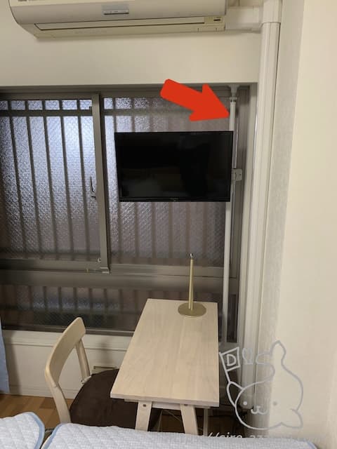 突っ張り棒 垂直設置