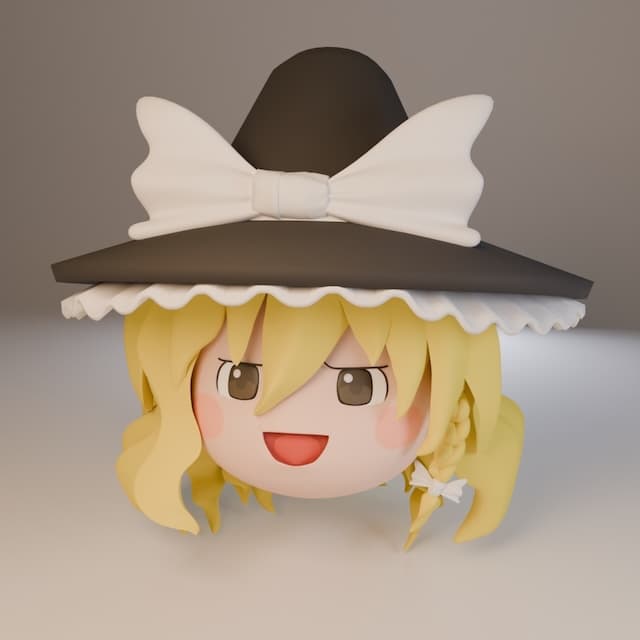 ゆっくり魔理沙　３Dモデル