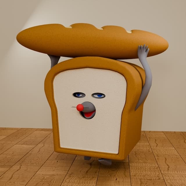 パンどろぼう 3Dモデル